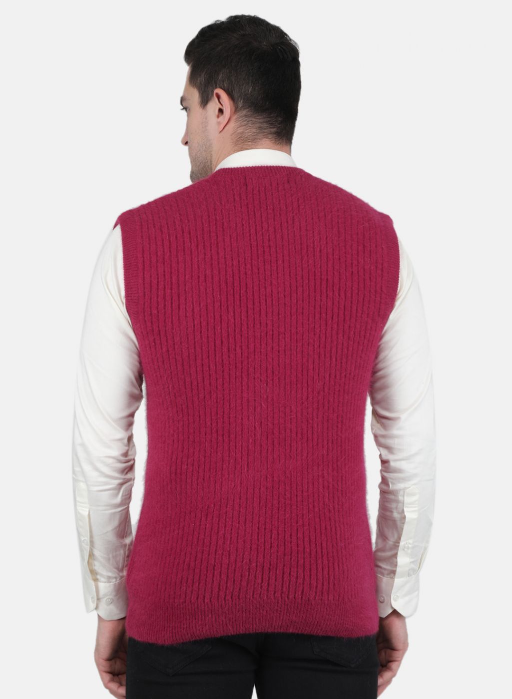 Men Purple Solid Sweater