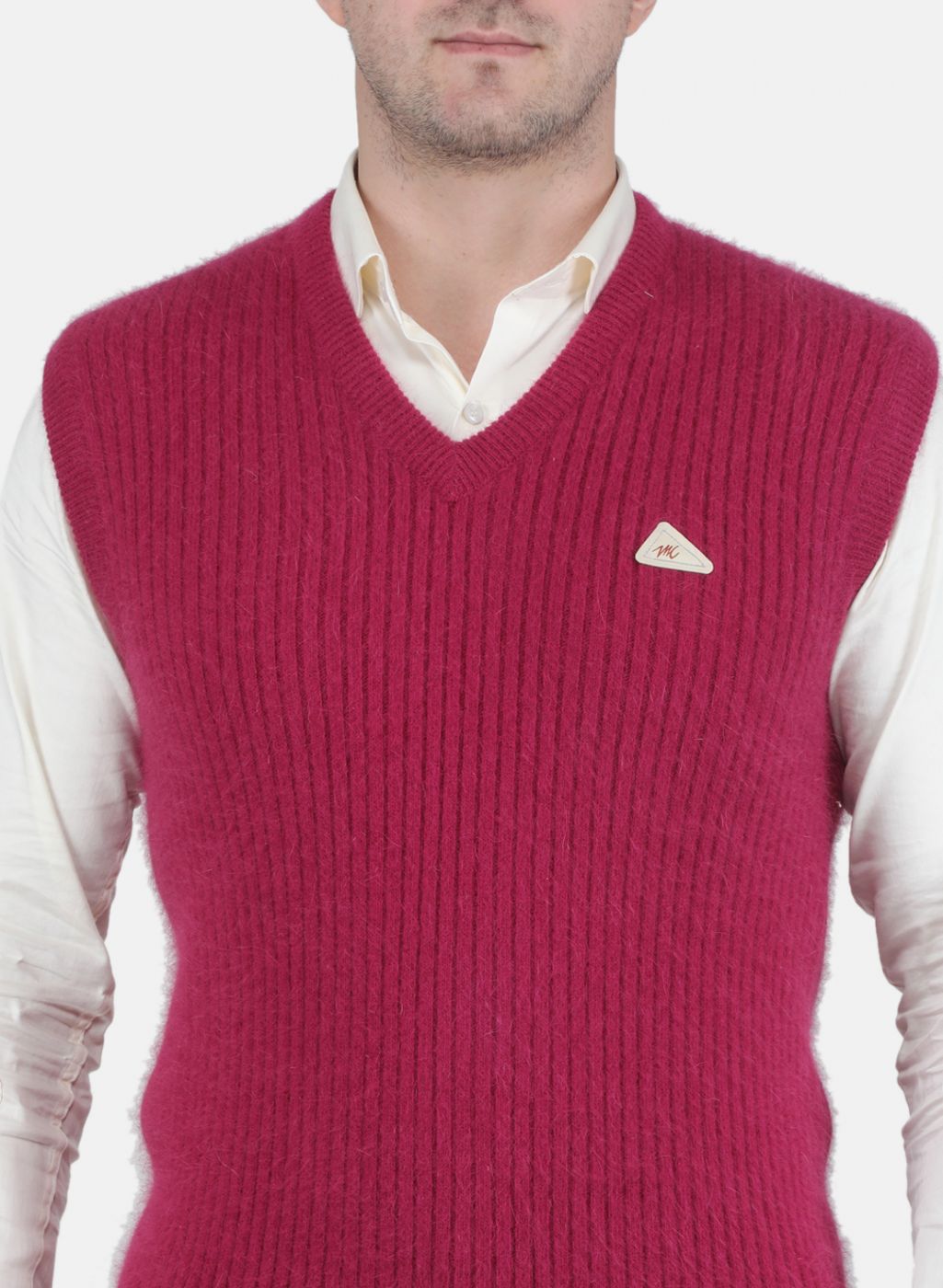 Men Purple Solid Sweater