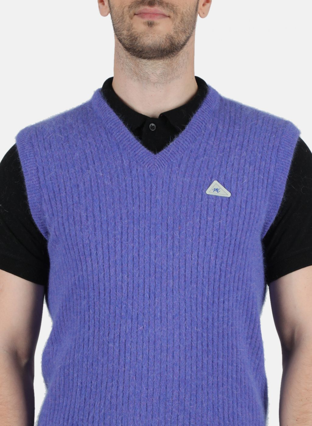 Men Purple Solid Sweater