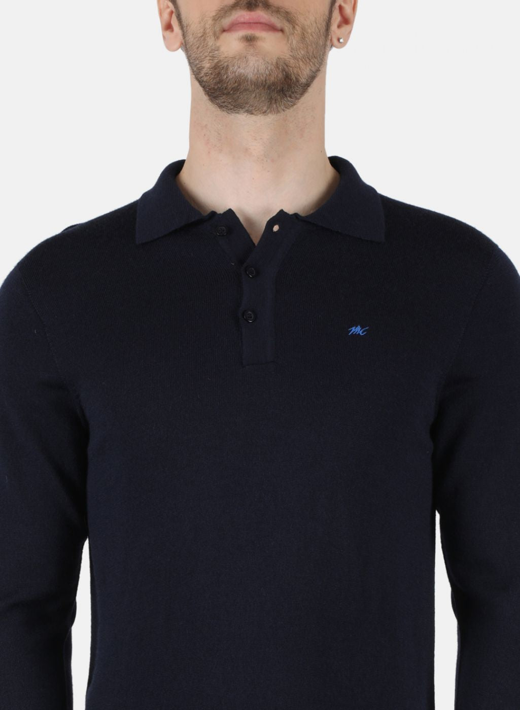 Men NAvy Blue Solid T-Shirt