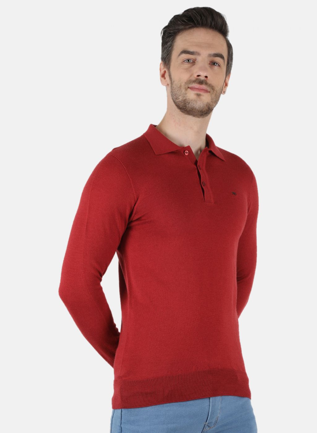 Men Red Solid T-Shirt