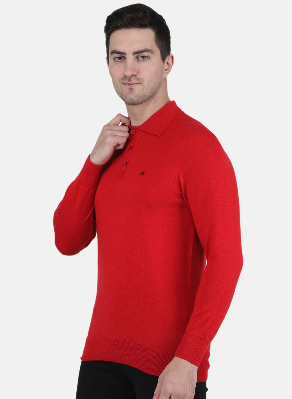 Men Red Solid T-Shirt