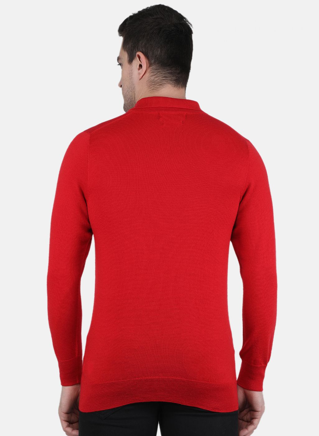 Men Red Solid T-Shirt