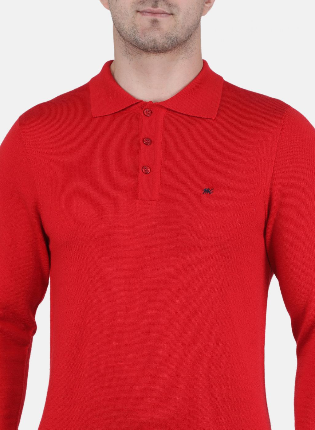 Men Red Solid T-Shirt