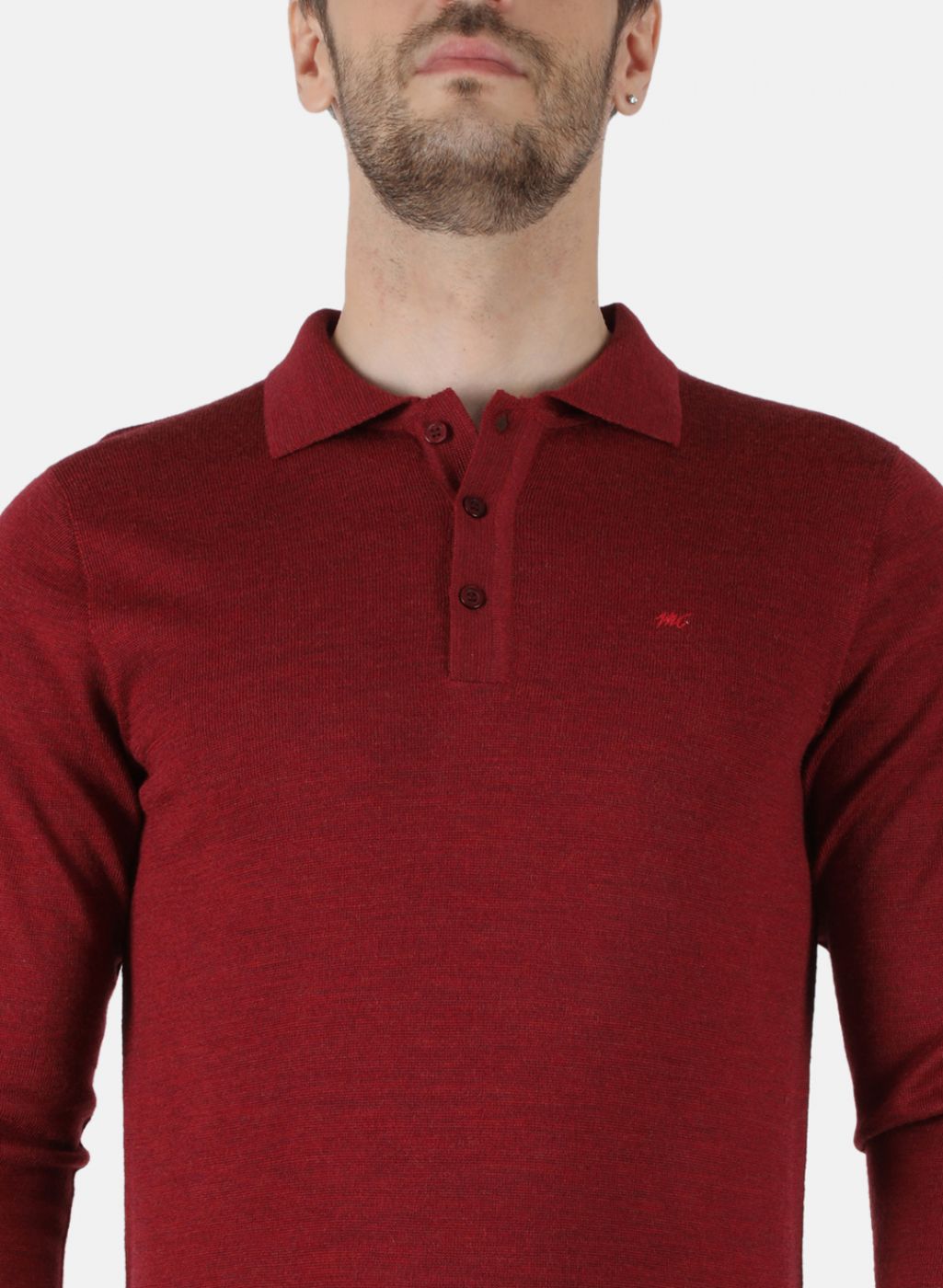 Men Maroon Solid T-Shirt