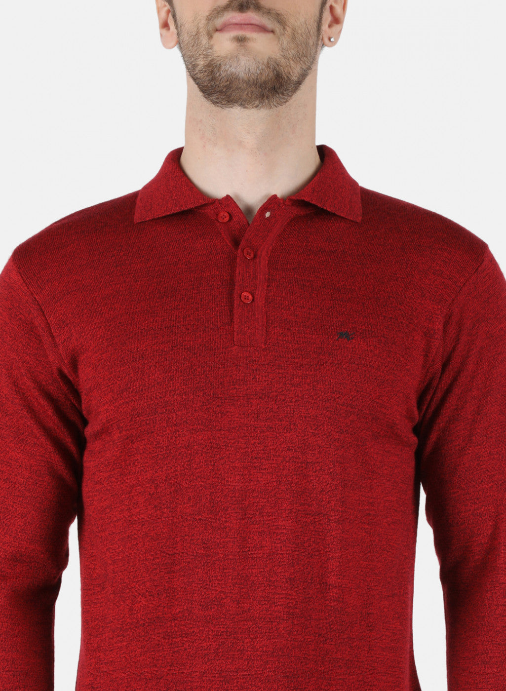 Men Red Solid T-Shirt