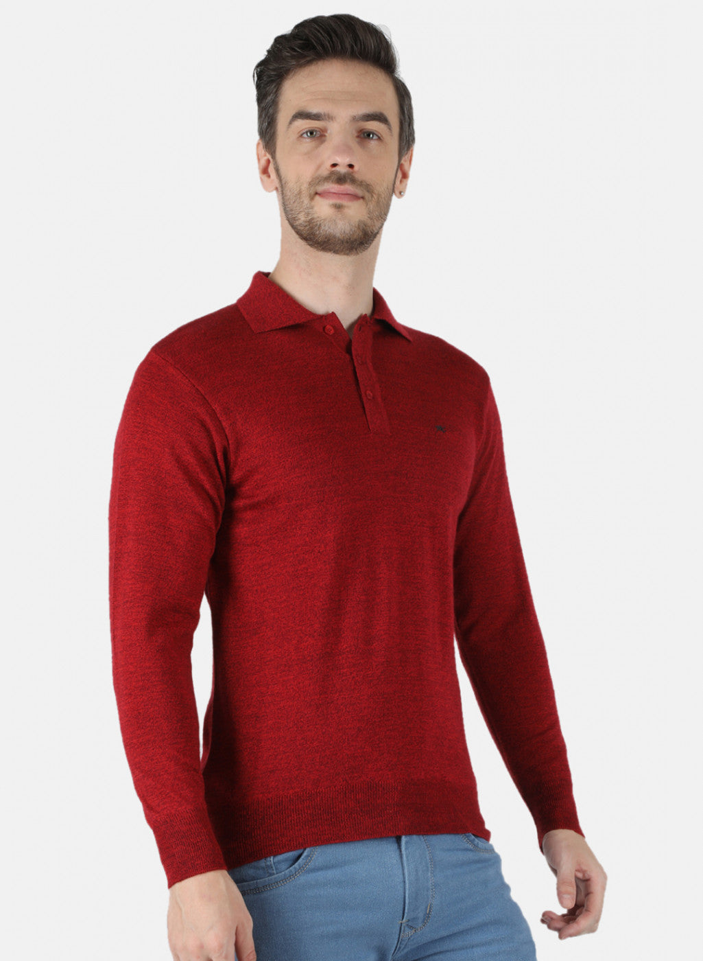 Men Red Solid T-Shirt