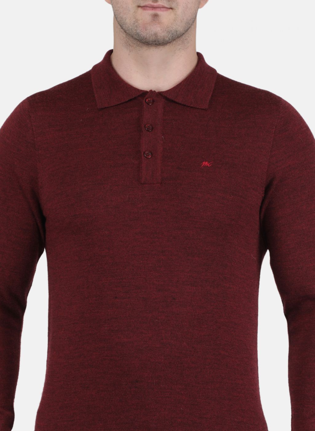 Men Maroon Solid T-Shirt