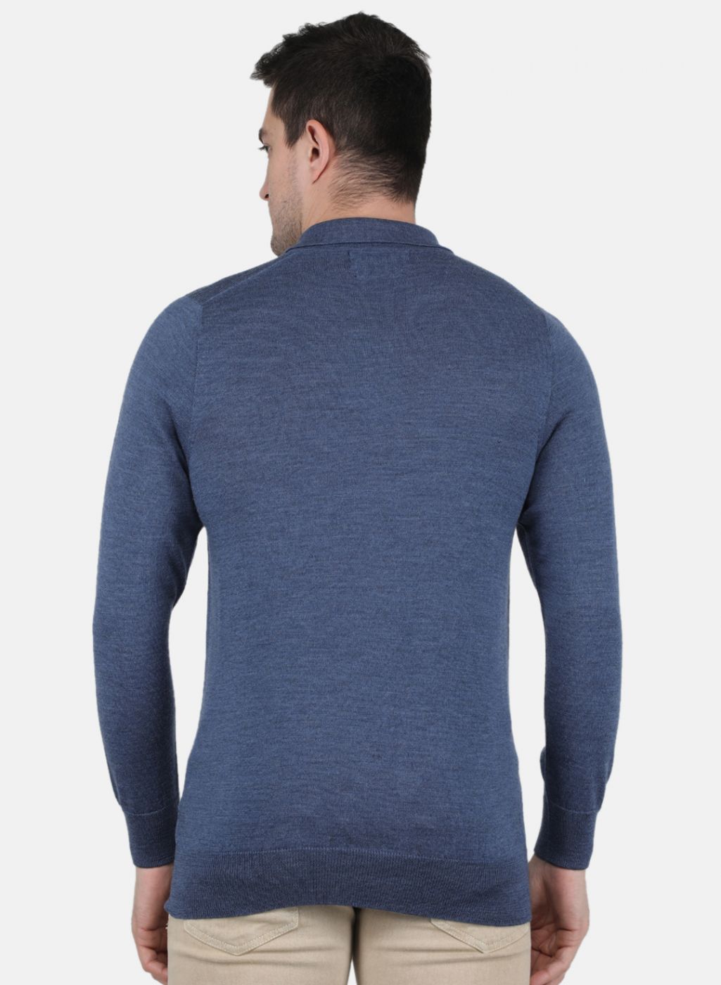 Men Blue Solid T-Shirt