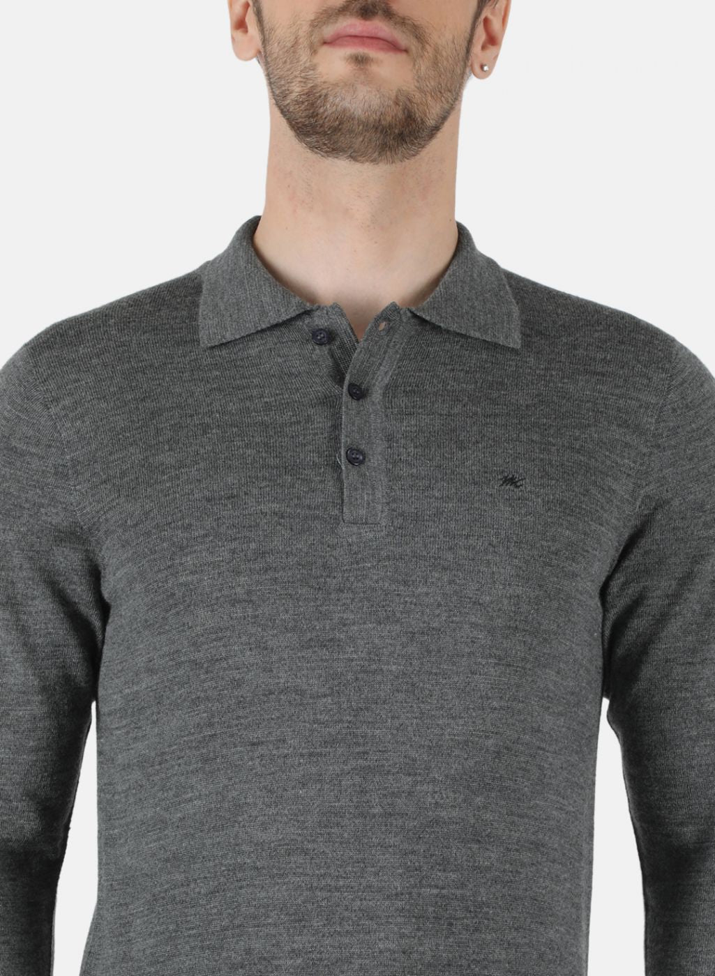 Men Grey Solid T-Shirt