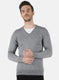 Men Grey Solid Pullover