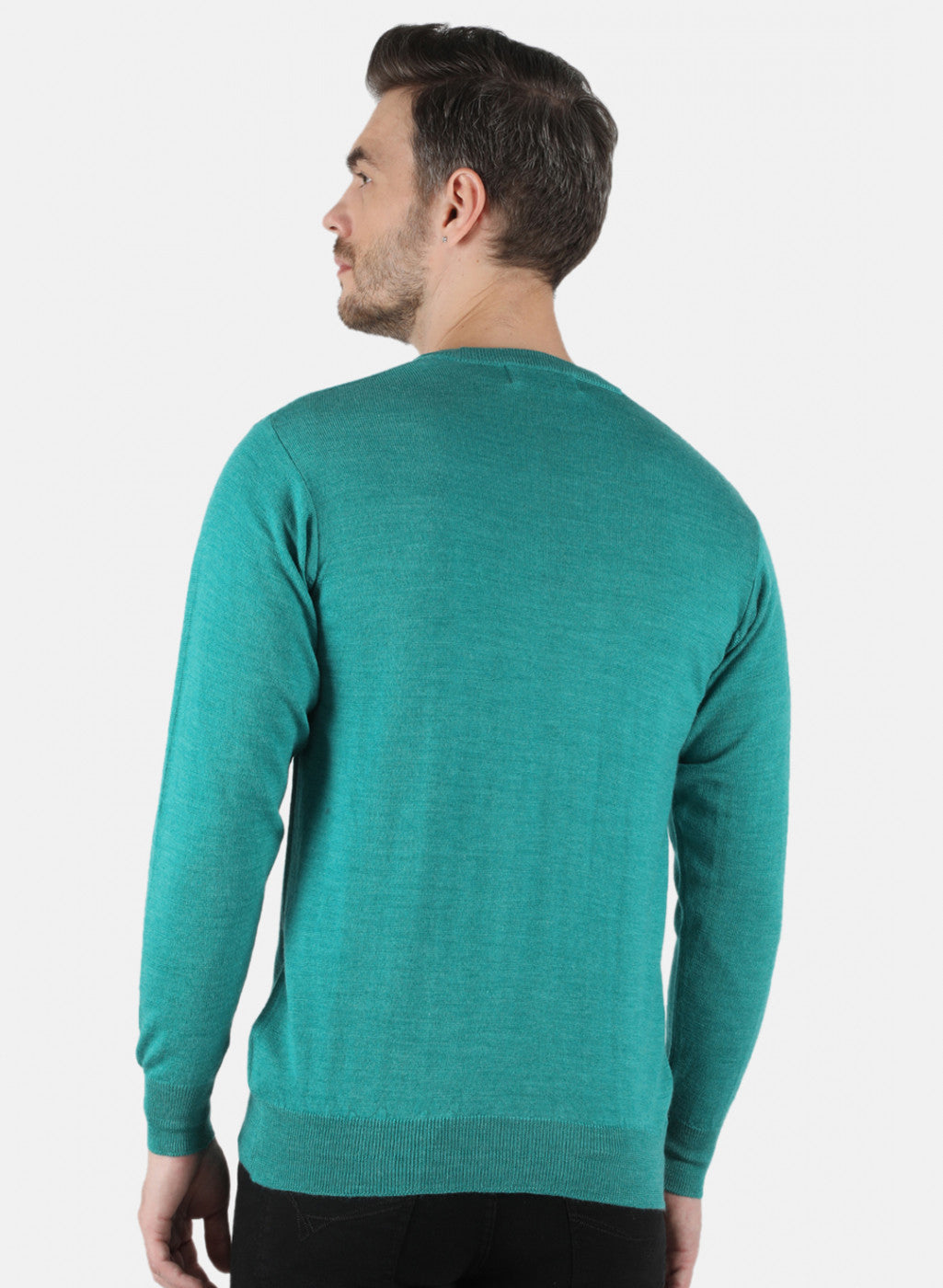 Men Green Solid Pullover