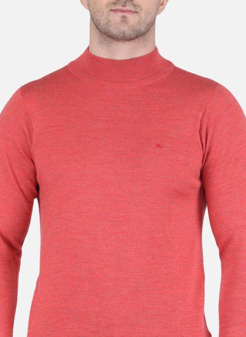 Men Red Solid Pullover