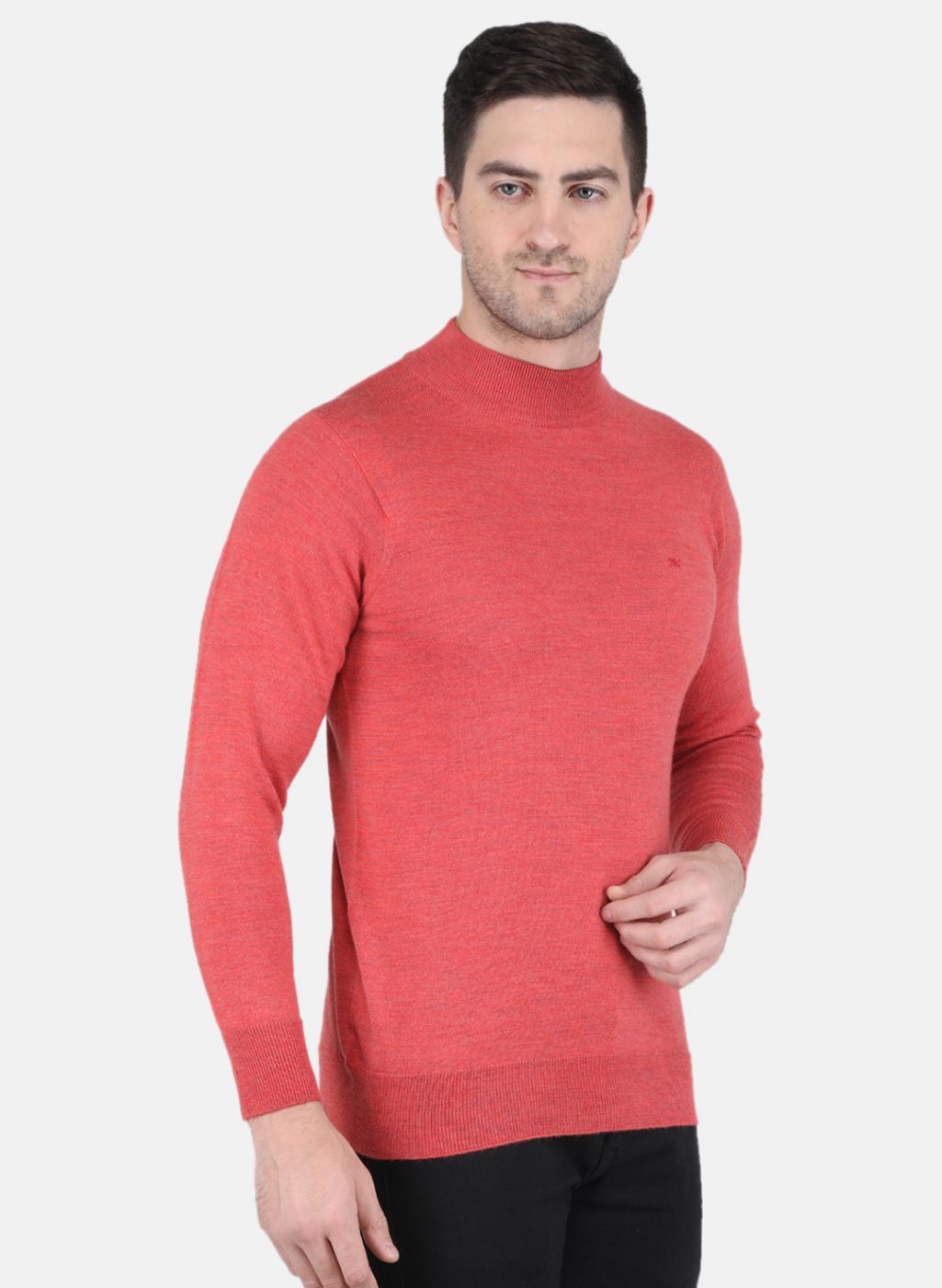 Men Red Solid Pullover