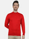 Men Red Solid Pullover