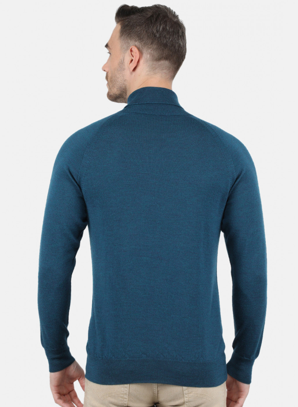 Men Blue Solid Pullover