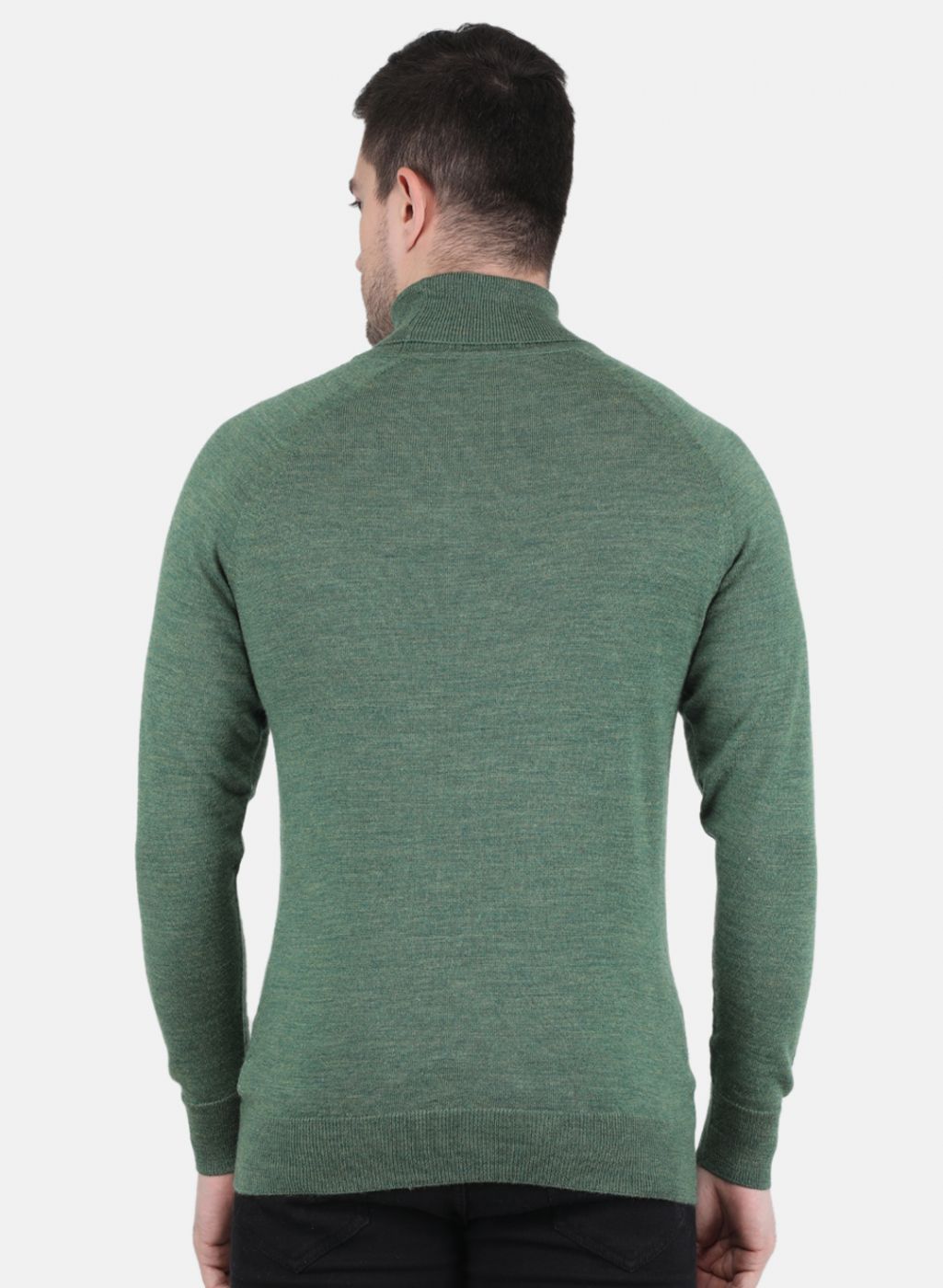 Men Green Solid Pullover