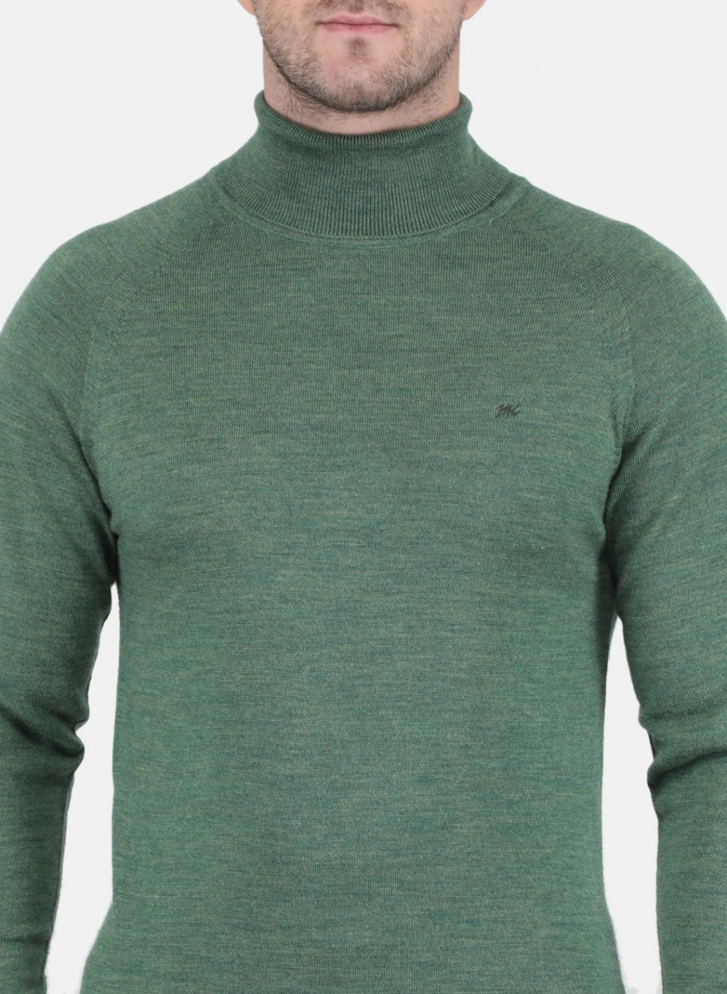 Men Green Solid Pullover