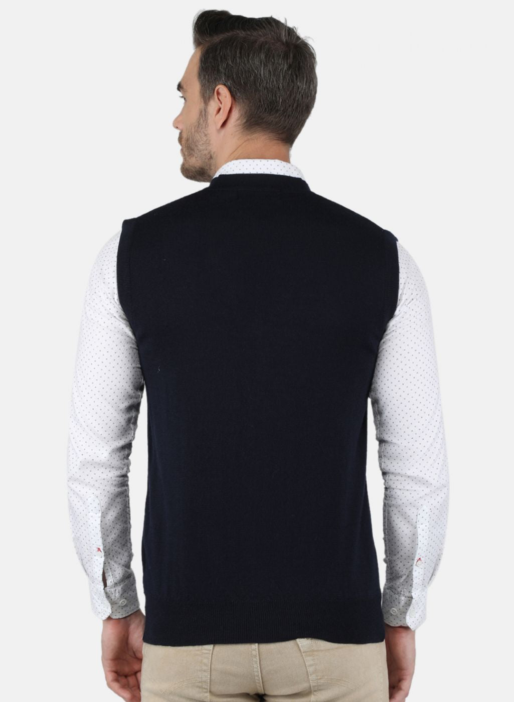 Men NAvy Blue Solid Cardigan