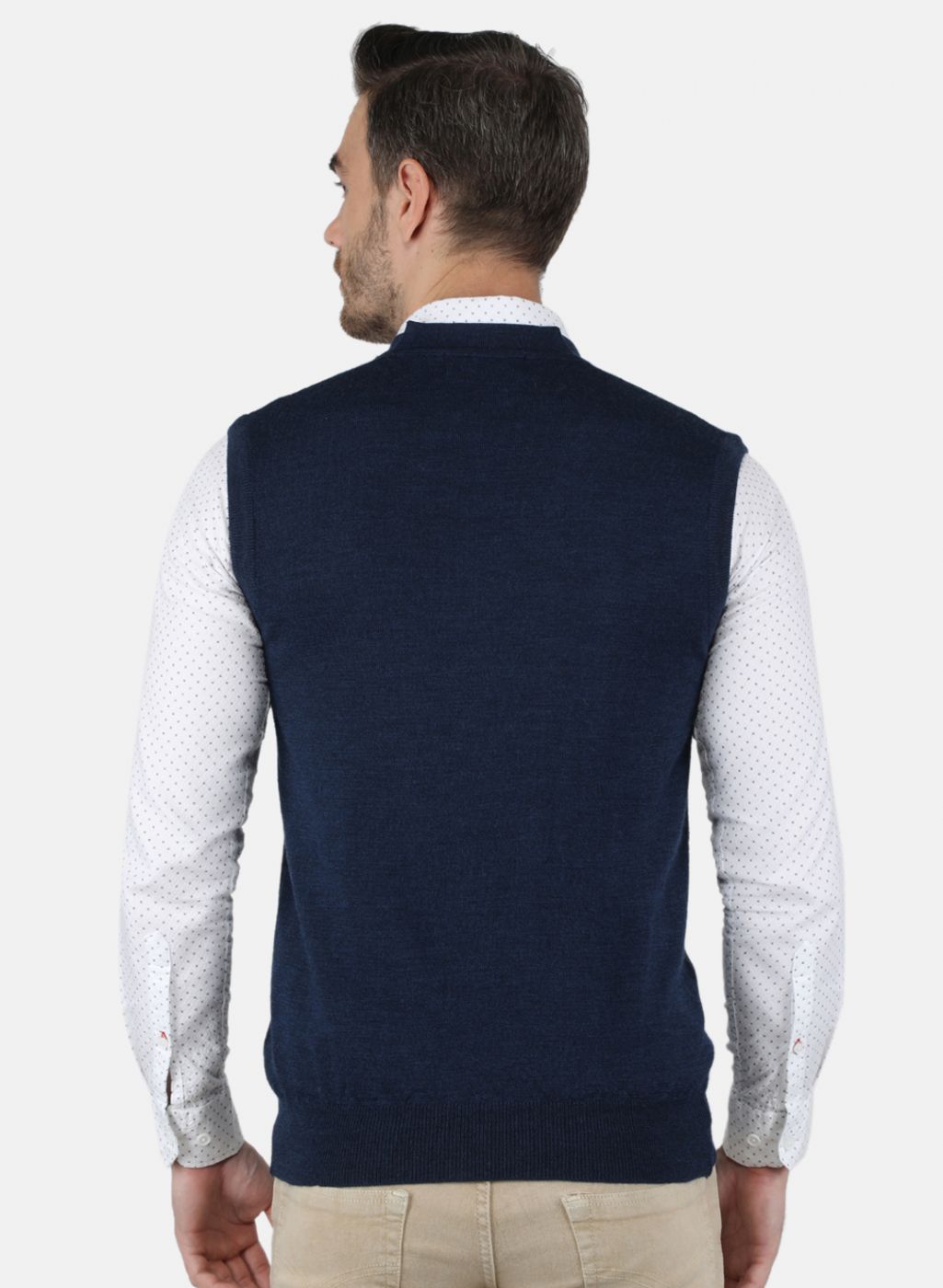 Men NAvy Blue Solid Cardigan