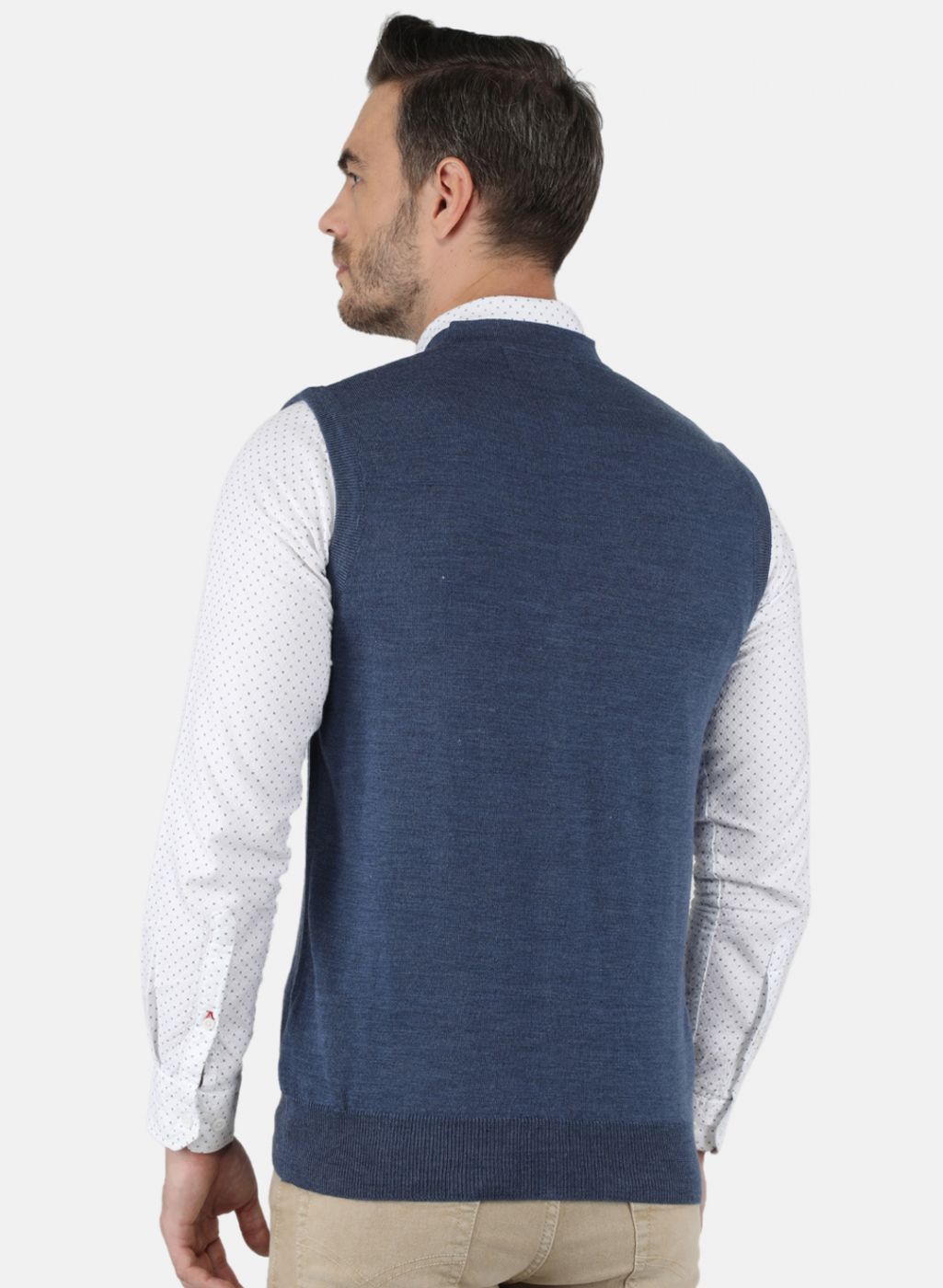 Men Grey Solid Cardigan