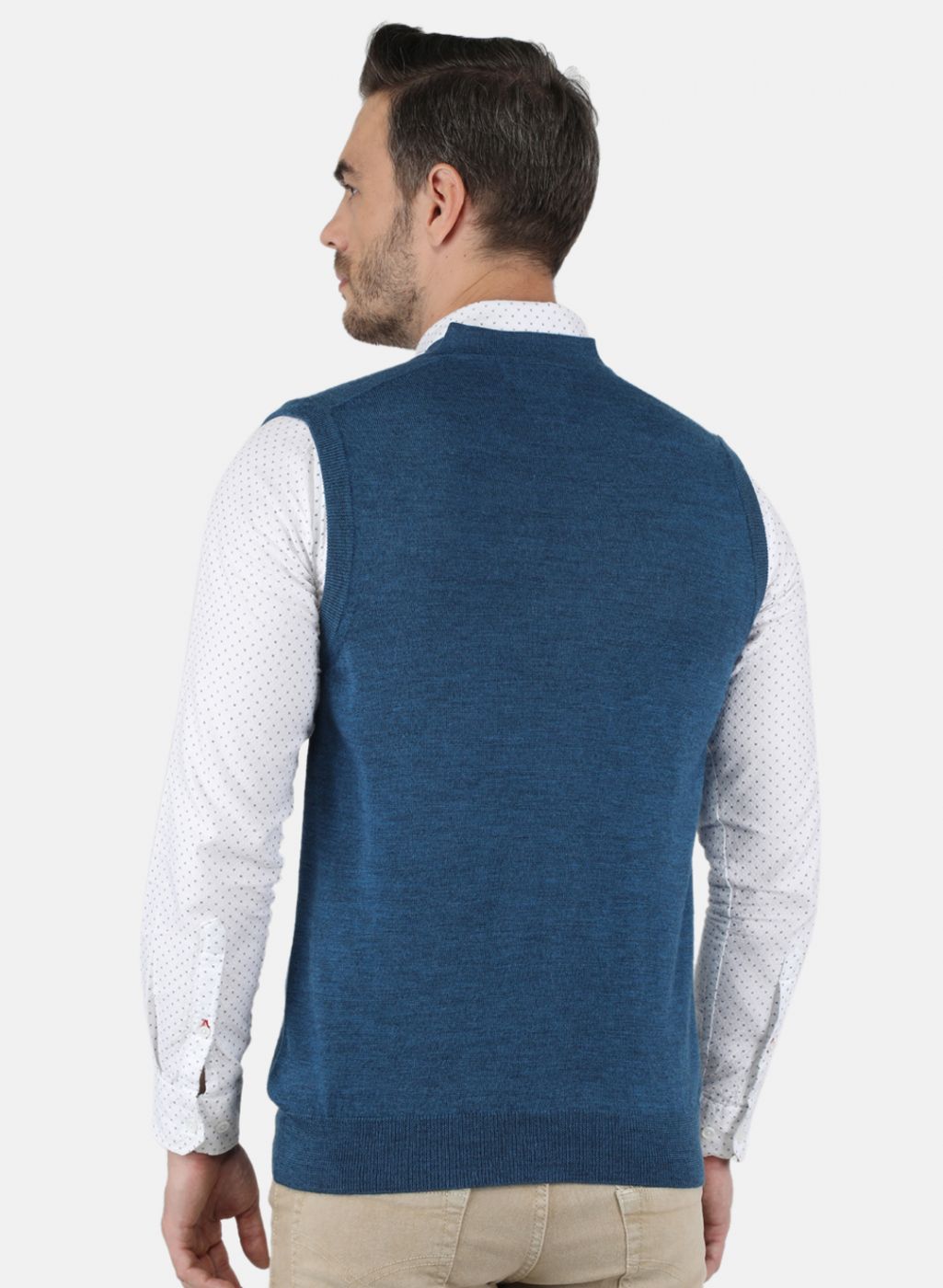 Men Blue Solid Cardigan