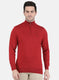 Men Red Solid Pullover