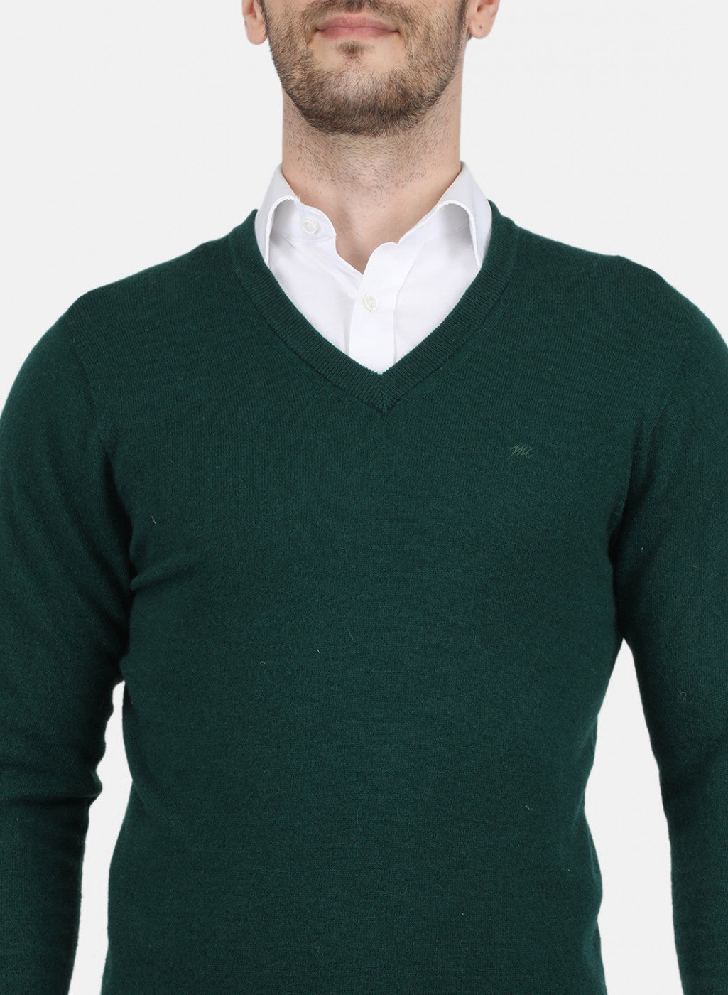 Men Green Solid Pullover