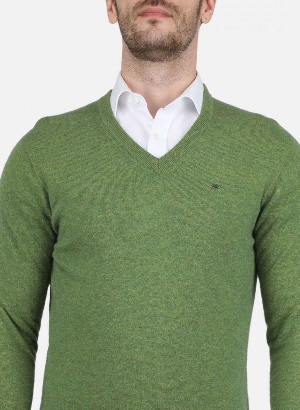 Men Green Solid Pullover