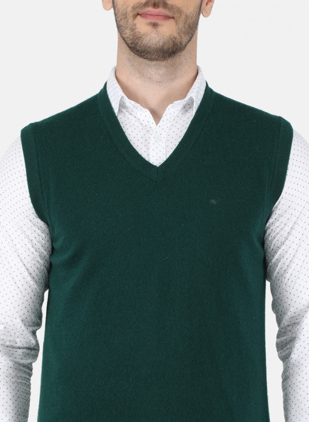 Men Green Solid Sweater