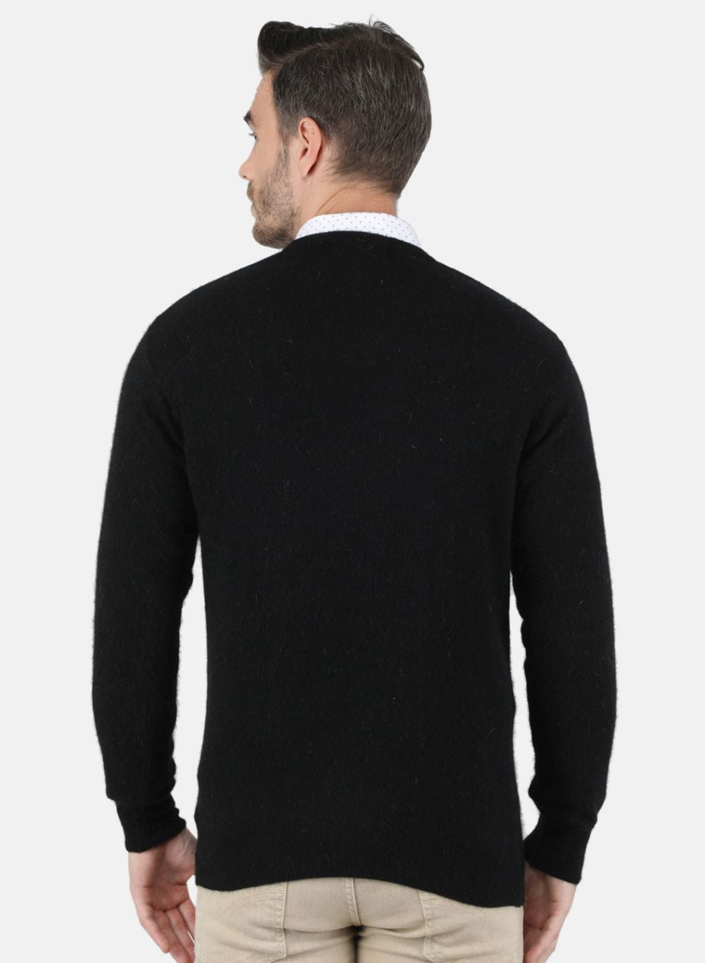 Men Black Solid Pullover