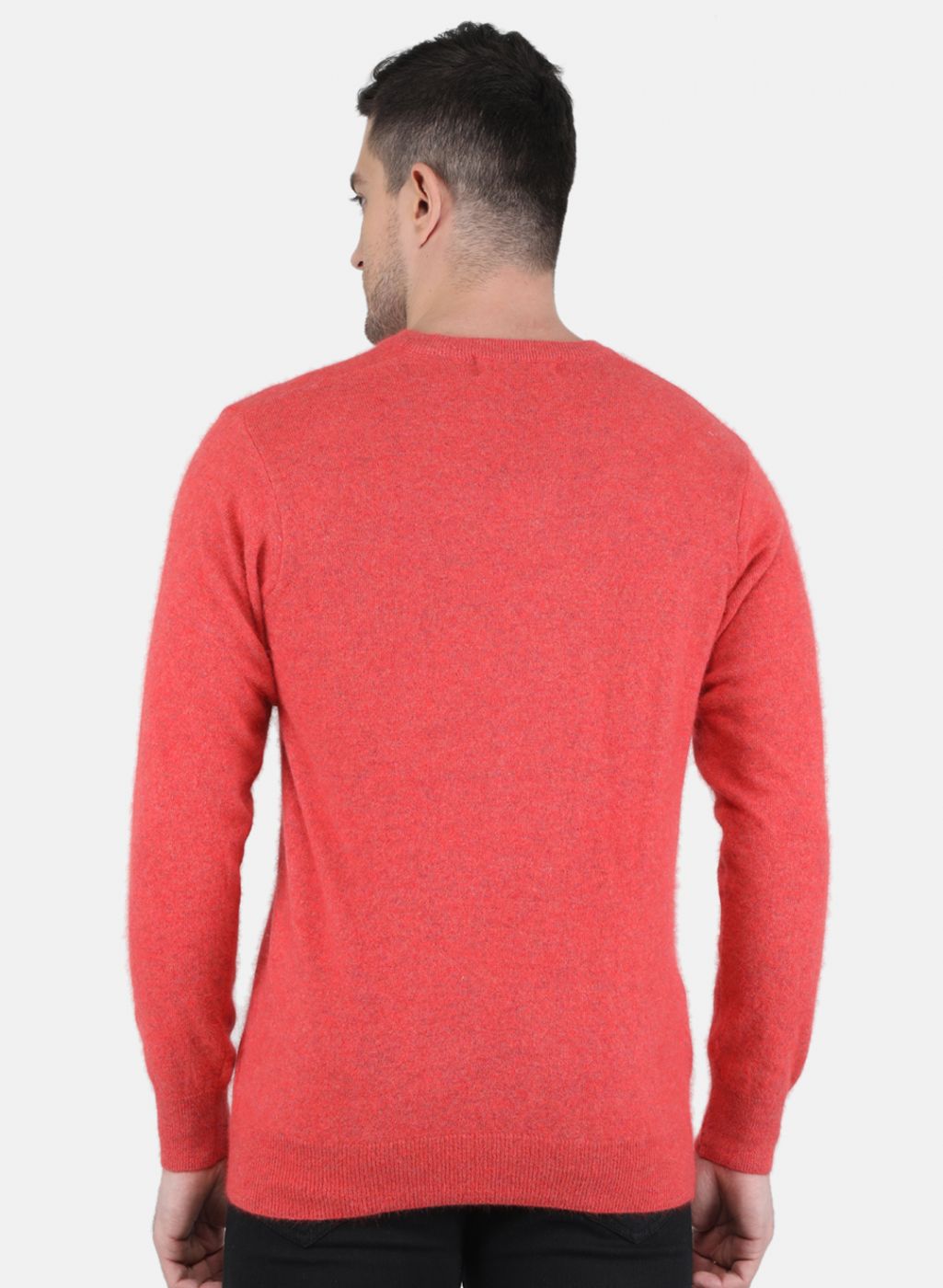 Men Red Solid Pullover