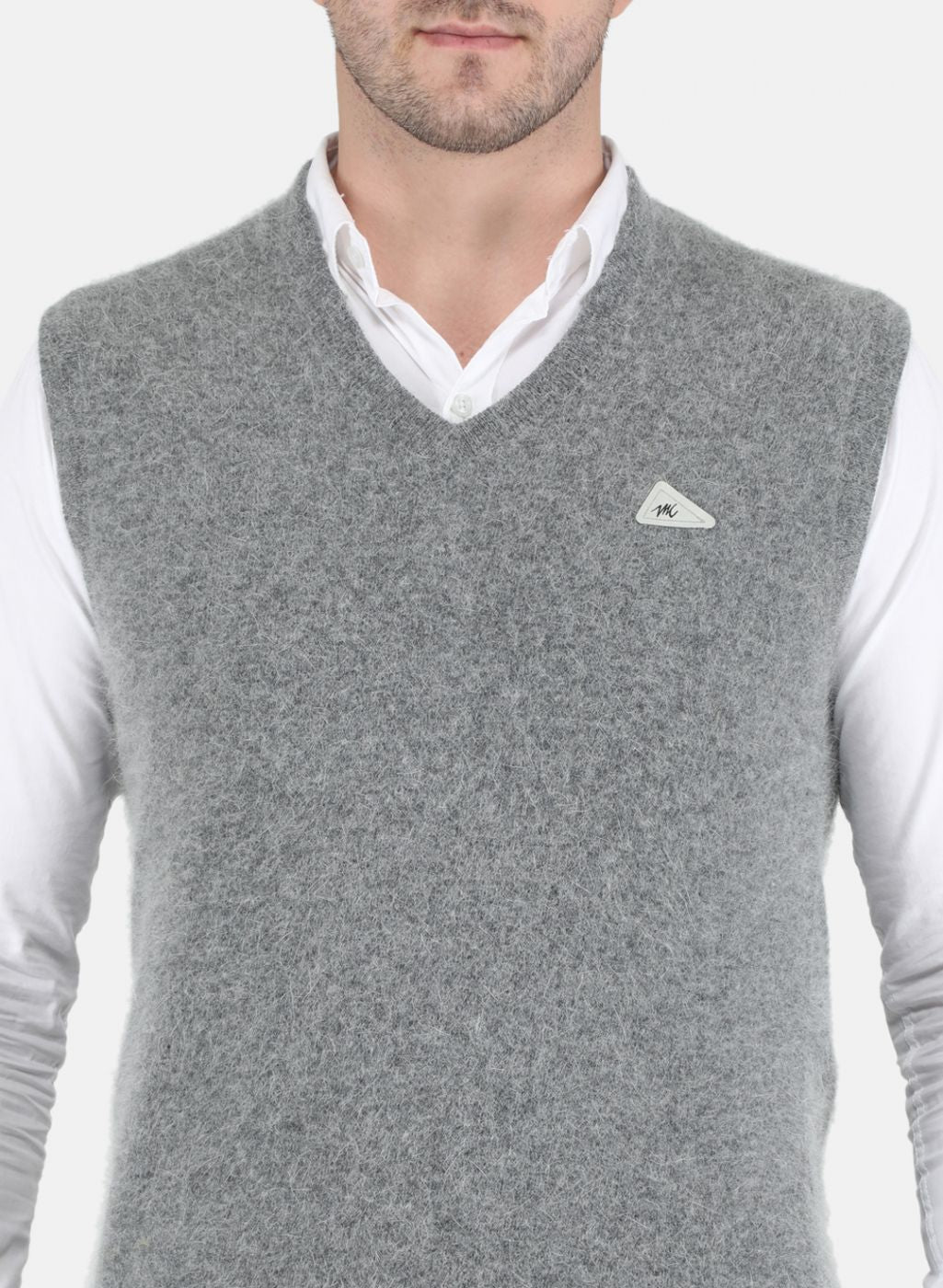 Men Grey Solid Sweater