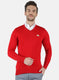 Men Red Solid Pullover