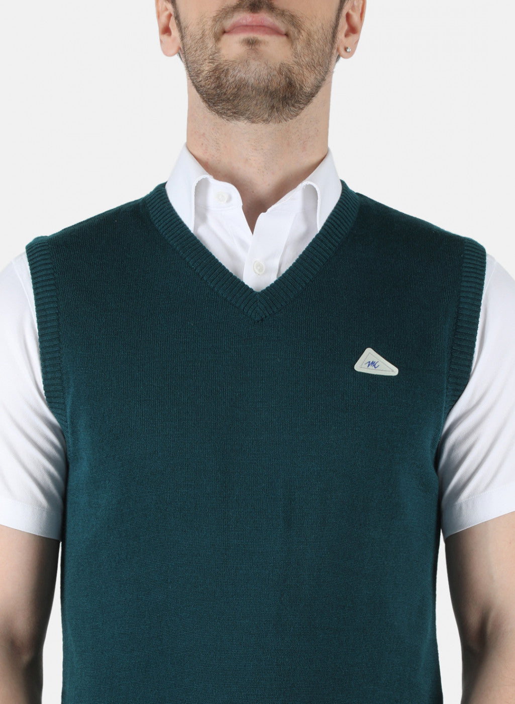 Men Green Solid Sweater