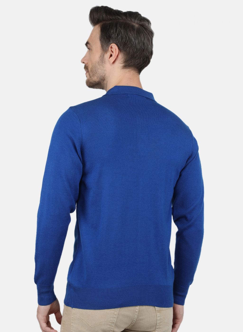 Men Blue Solid T-Shirt