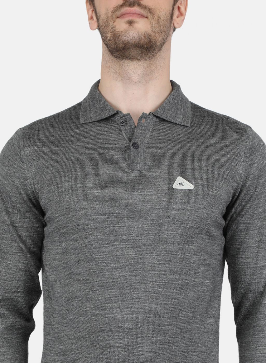 Men Grey Solid T-Shirt