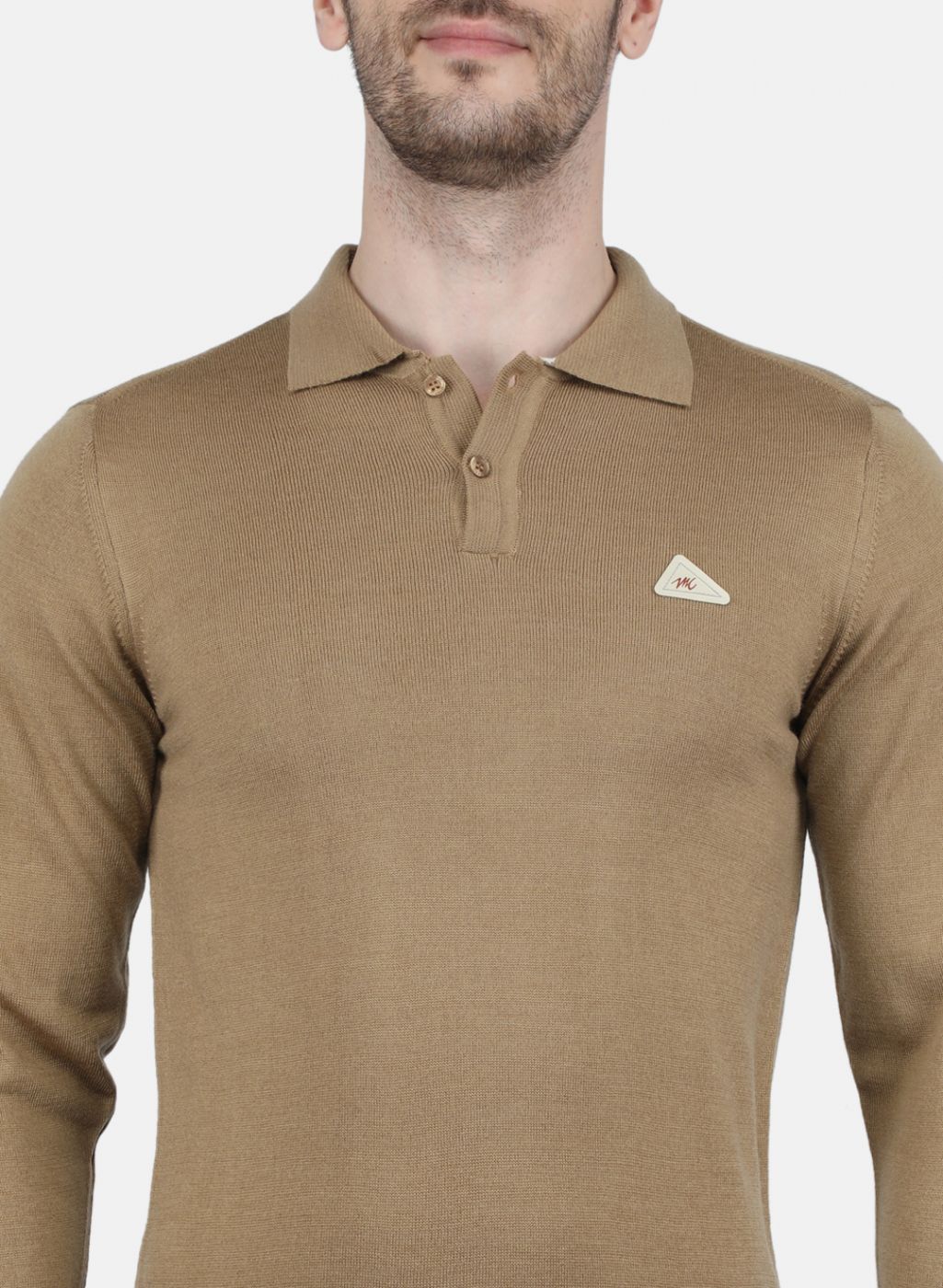 Men Brown Solid T-Shirt