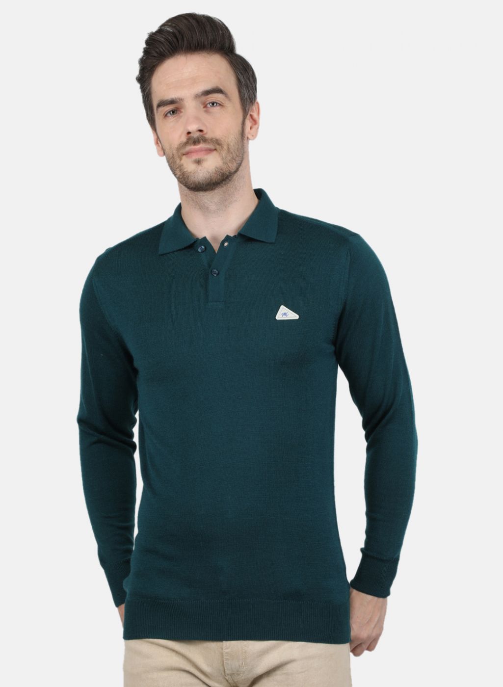 Men Green Solid T-Shirt