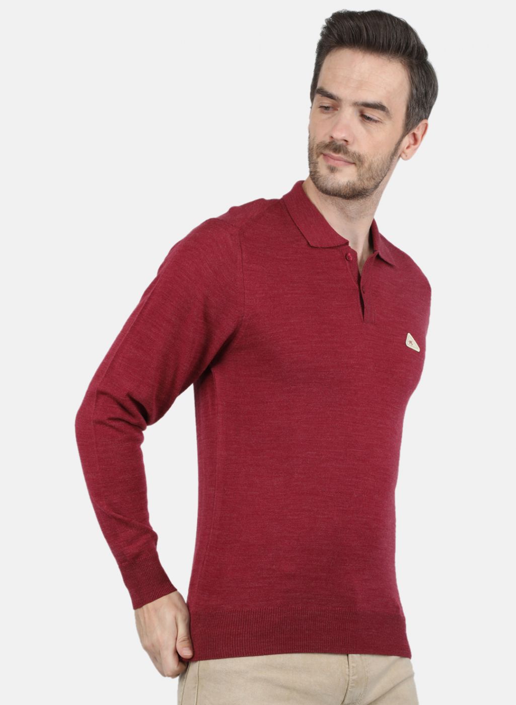 Men Red Solid T-Shirt