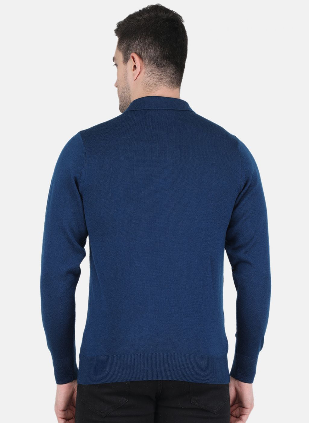 Men Blue Solid T-Shirt