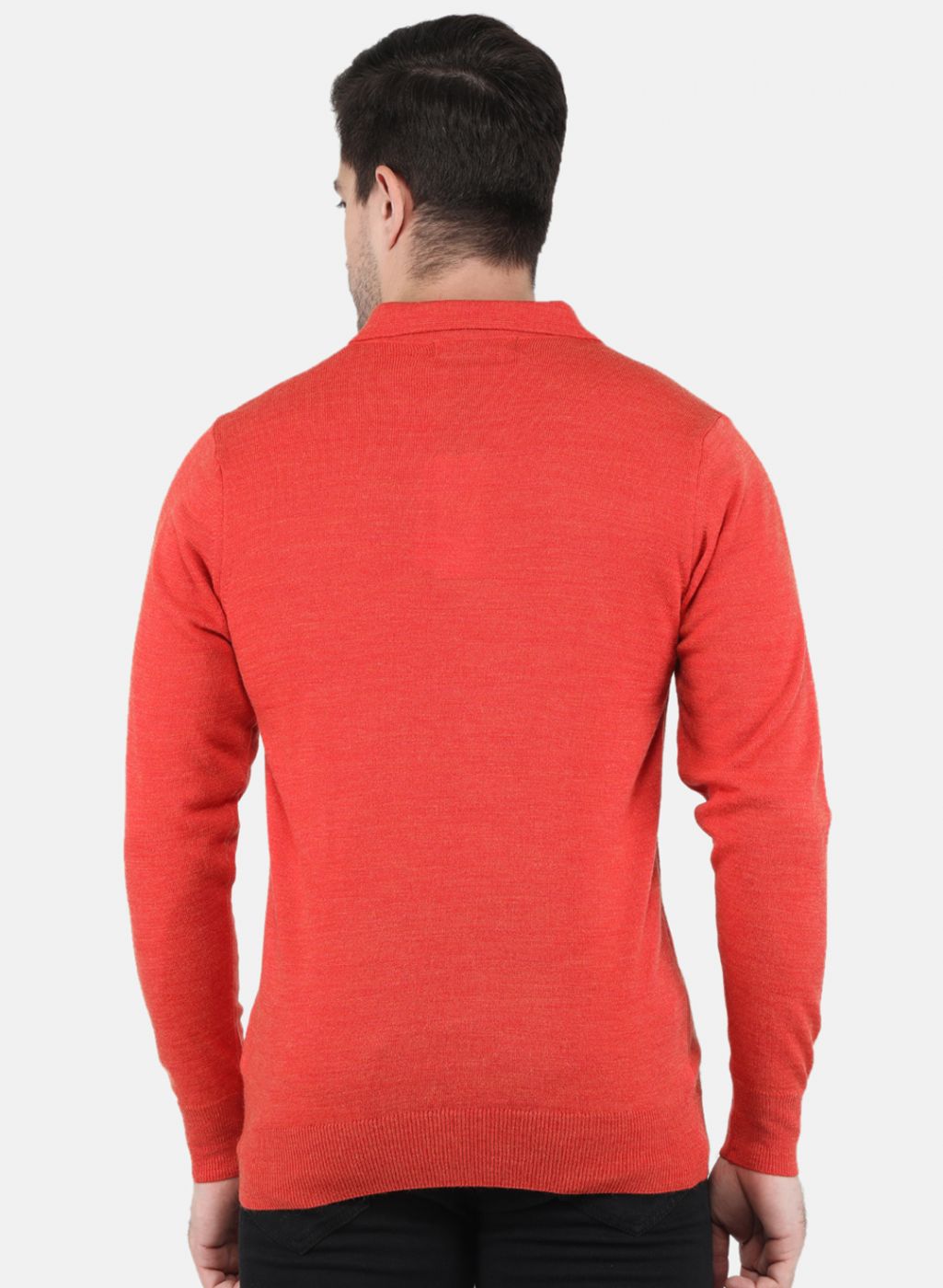 Men Orange Solid T-Shirt