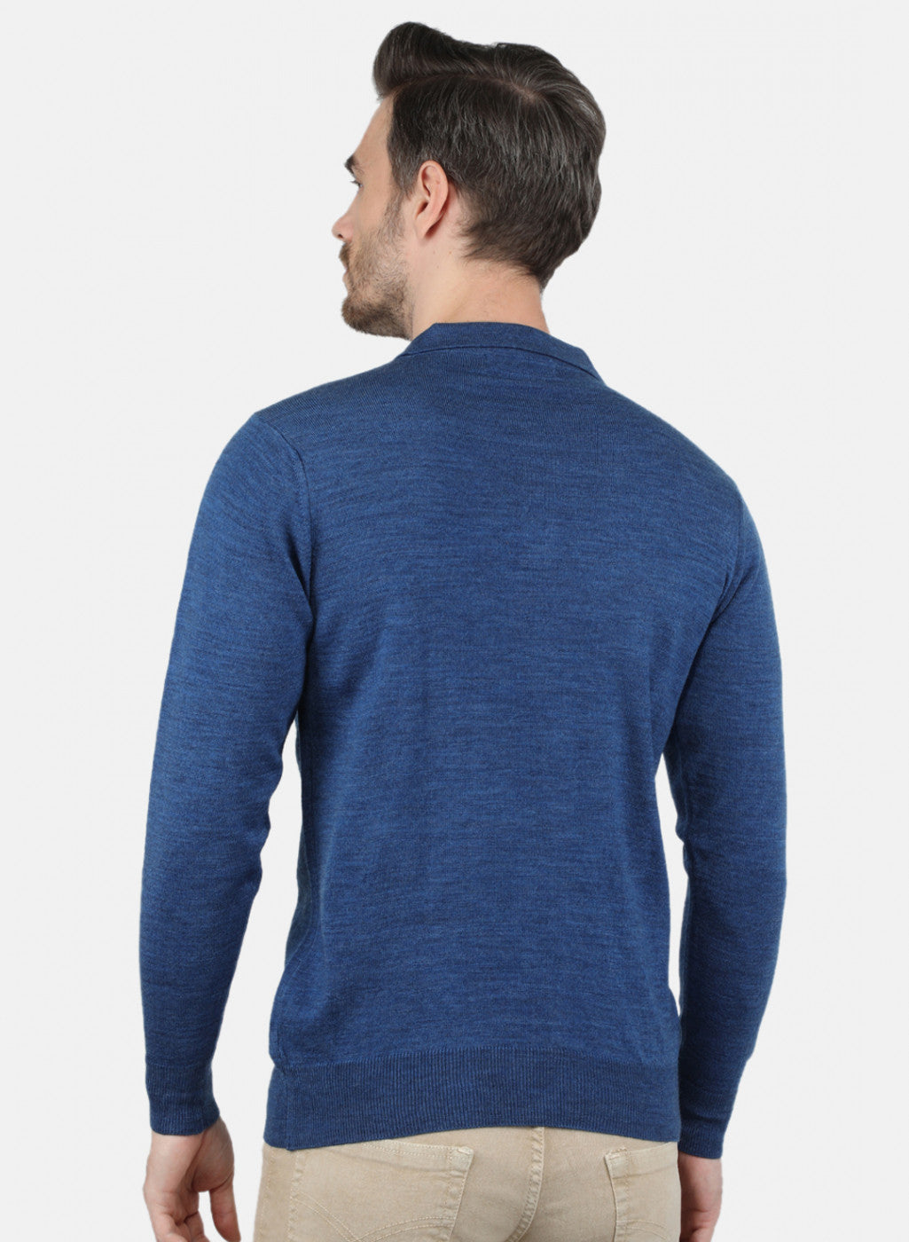 Men Blue Solid T-Shirt