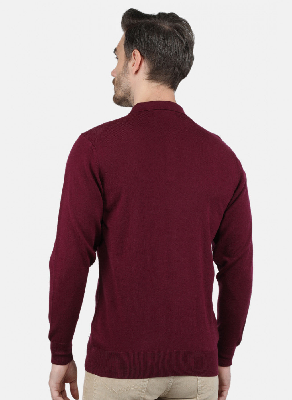 Men Maroon Solid T-Shirt