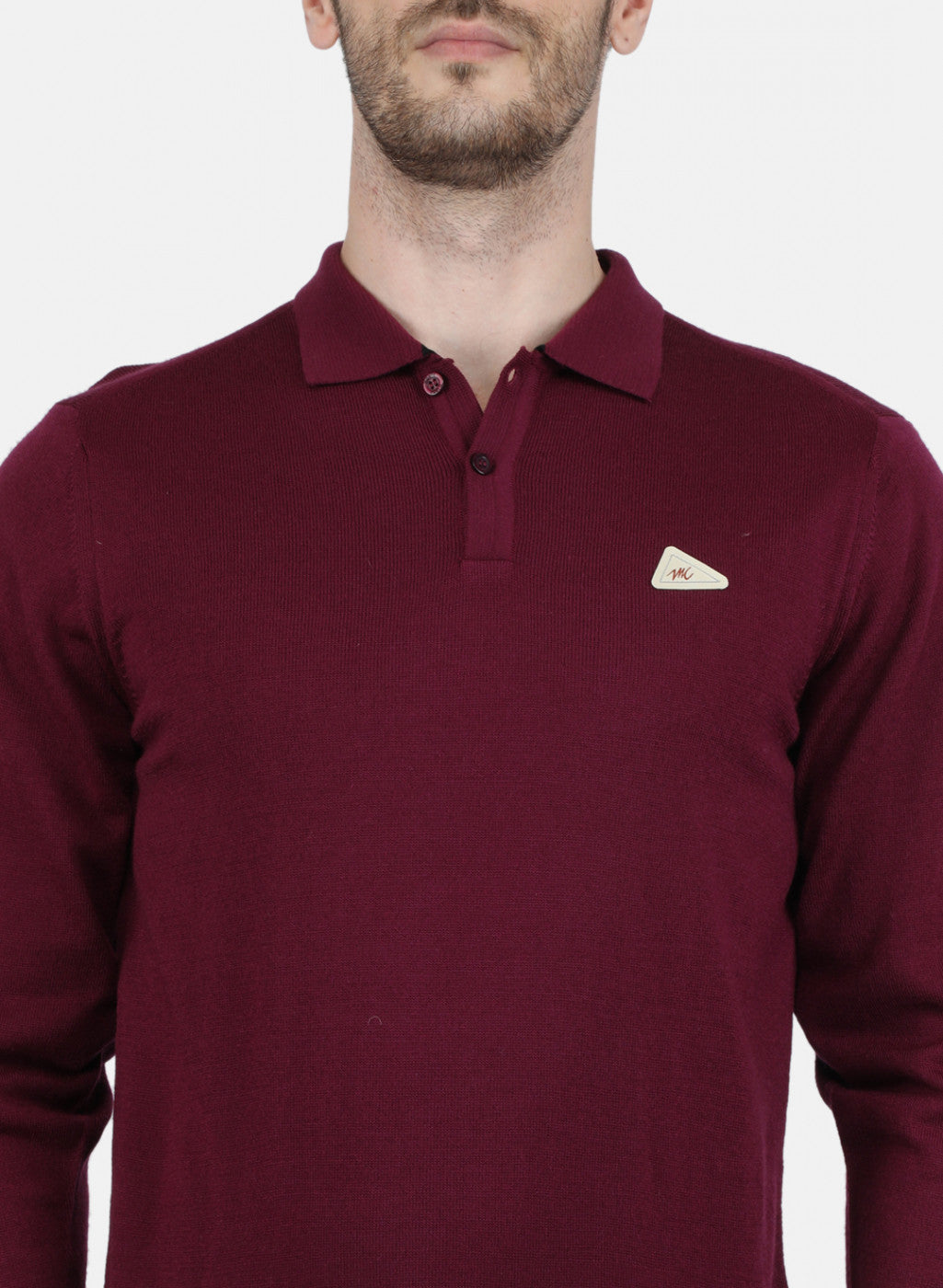 Men Maroon Solid T-Shirt