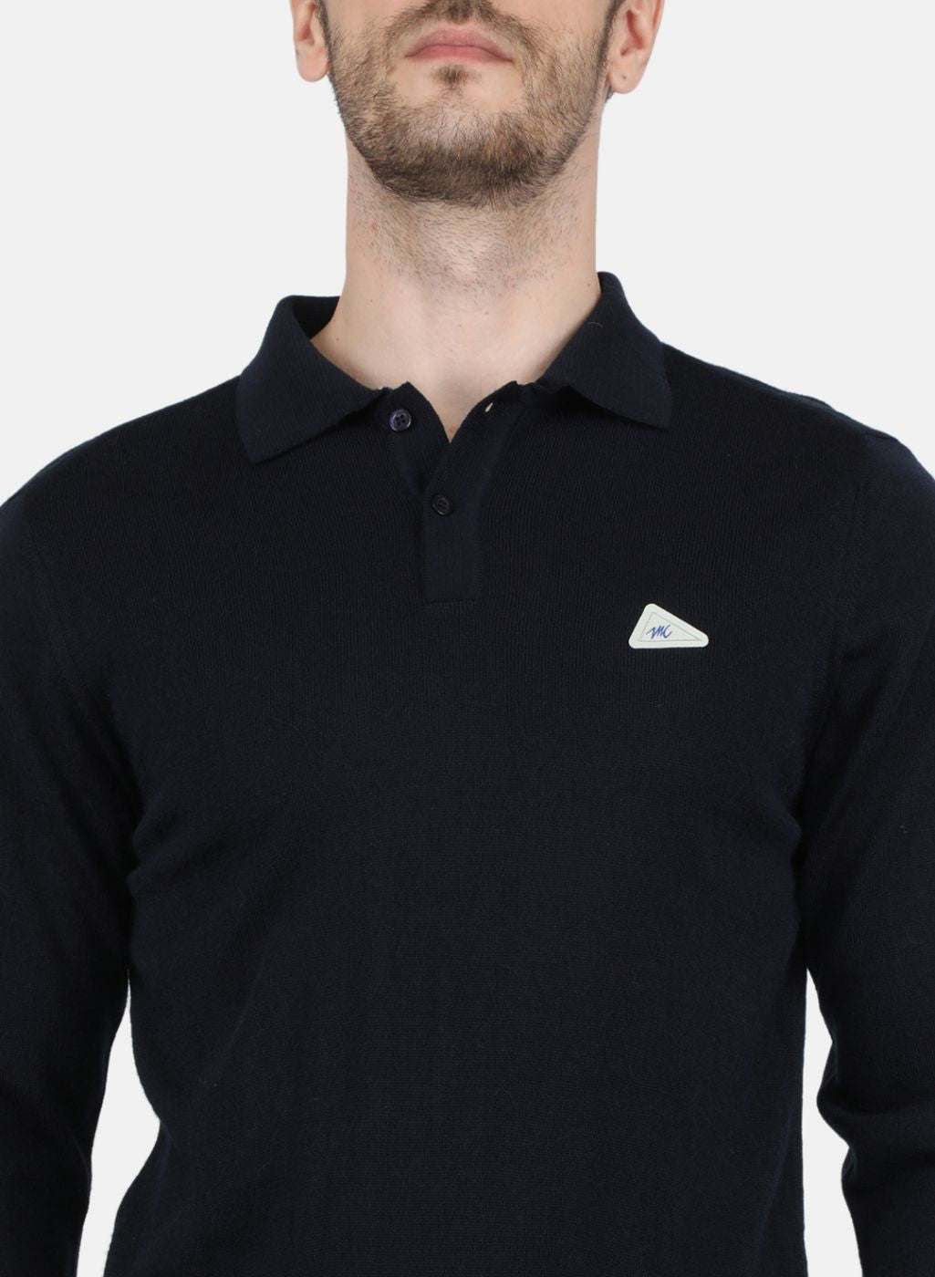 Men NAvy Blue Solid T-Shirt