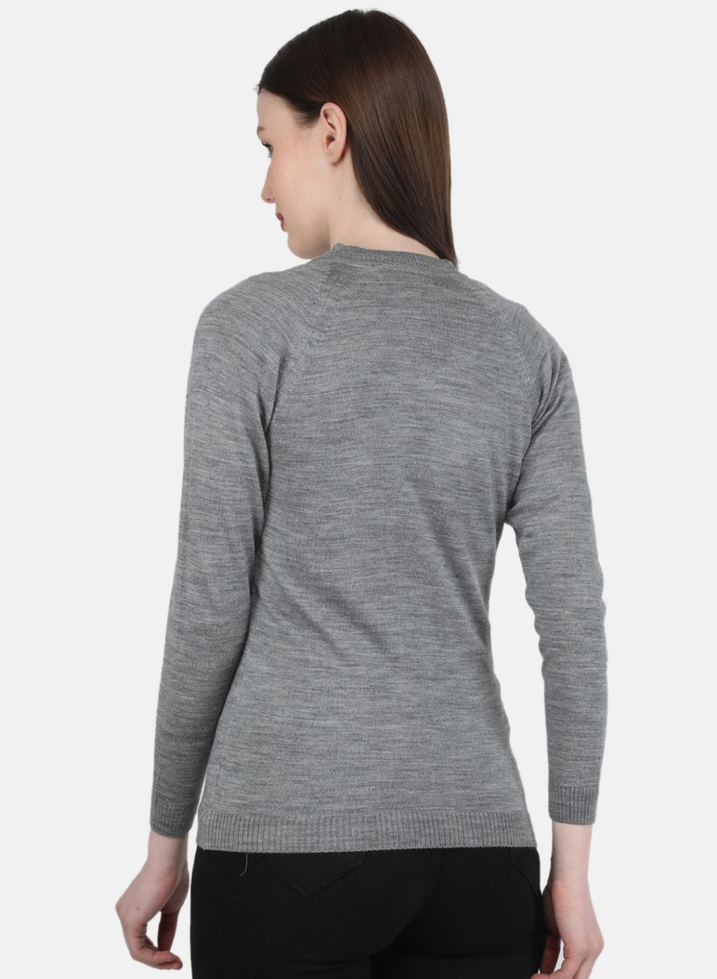 Women Grey Solid Cardigan