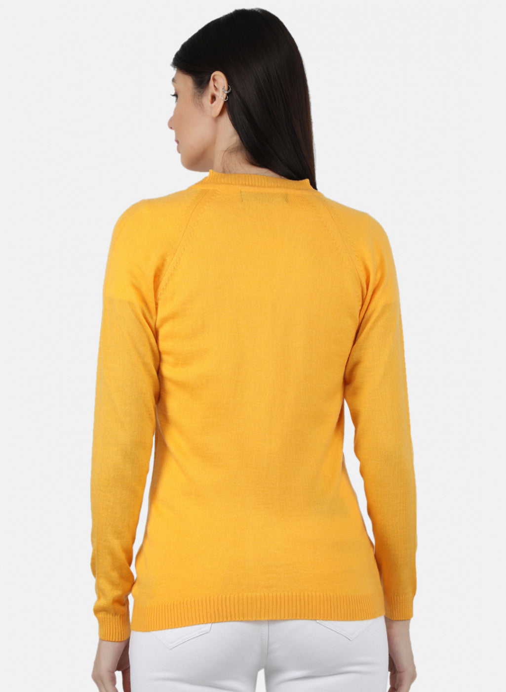 Women Yellow Solid Cardigan