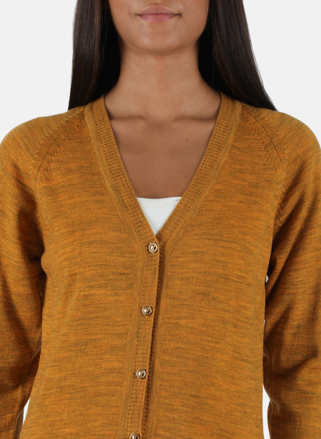 Women Yellow Solid Cardigan