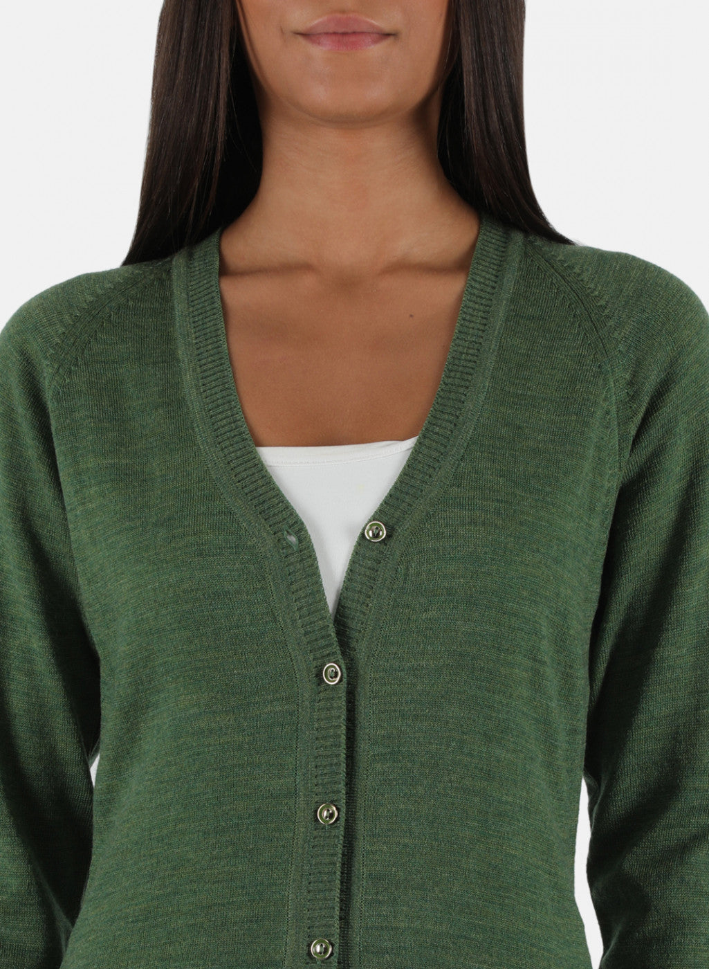 Women Olive Solid Cardigan